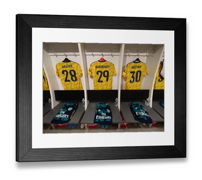 Framed Print : Arsenal Players Get Ready for Angers Friendly: Gunners Gear Up at Stade Raymond Kopa