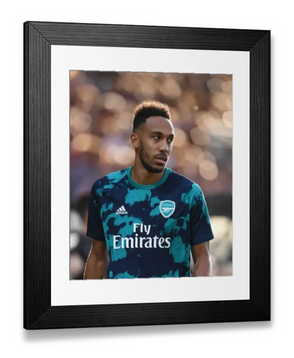 Framed Print : Arsenal's Aubameyang Prepares for Angers Friendly