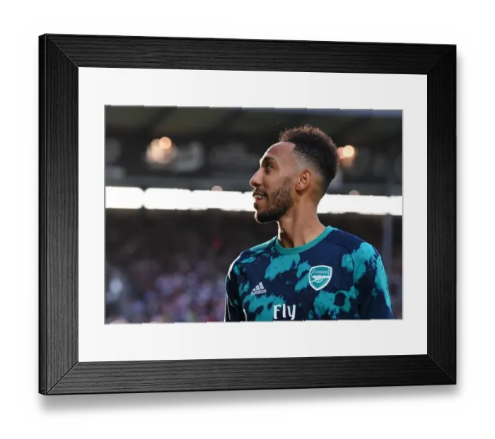 Framed Print : Arsenal's Aubameyang Gears Up for Angers Friendly