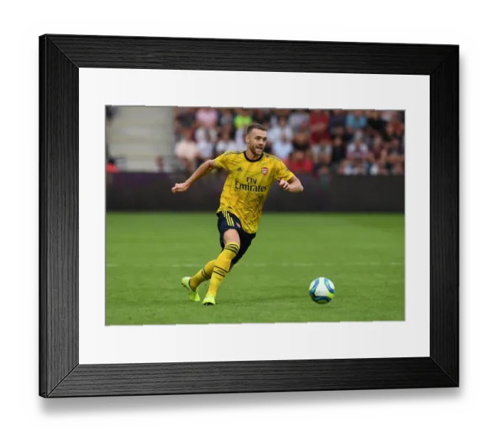 Framed Print : Calum Chambers in Action: Arsenal vs Angers Pre-Season Friendly, July 2019