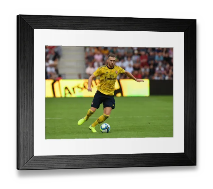 Framed Print : Calum Chambers in Action: Arsenal's Pre-Season Friendly vs Angers, France (July 2019)