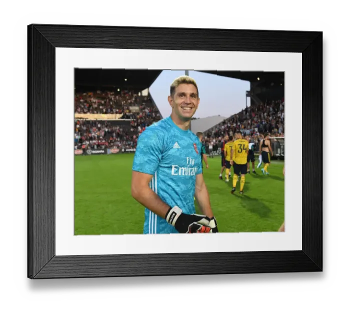 Framed Print : Arsenal's Emi Martinez Reflects After Angers Pre-Season Friendly
