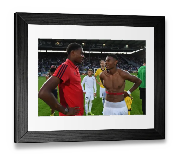 Framed Print : Angers vs. Arsenal: Post-Match Chat Between Jeff Reine-Adelaide and Zech Medley Framed Print : Angers vs. Arsenal: Post-Match Chat Between Jeff Reine-Adelaide and Zech Medley