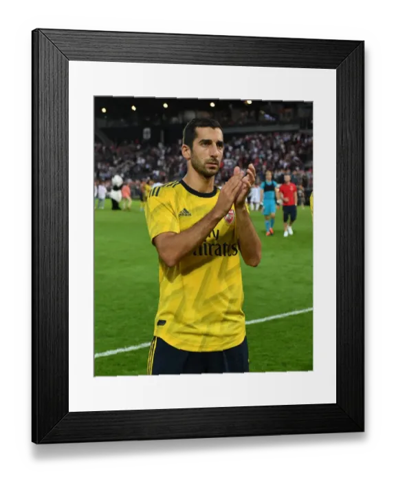 Framed Print : Arsenal's Mkhitaryan Applauds Angers Fans after Pre-Season Friendly