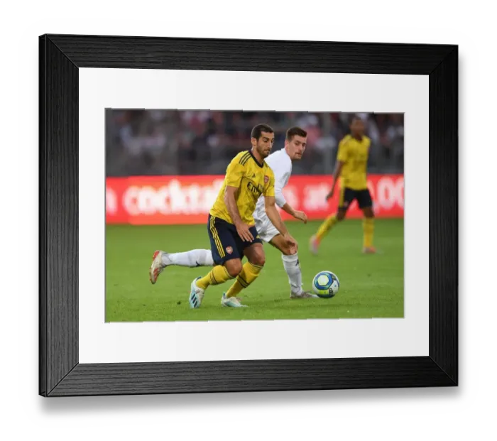 Framed Print : Mkhitaryan in Action: Angers vs. Arsenal Pre-Season Friendly, 2019