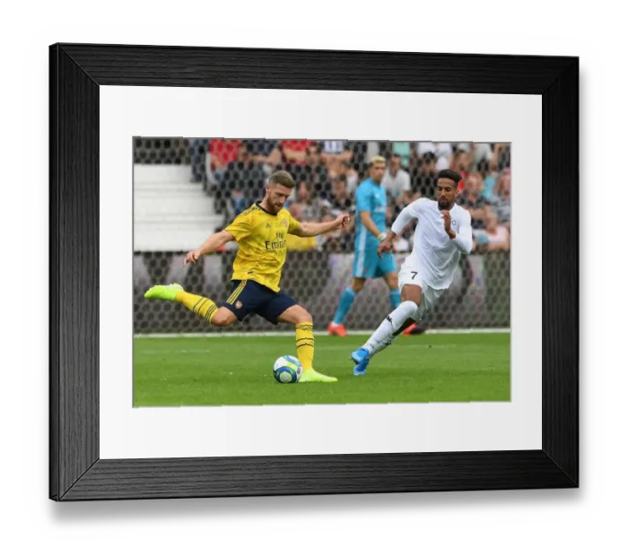 Framed Print : Arsenal's Mustafi in Action during Angers Friendly