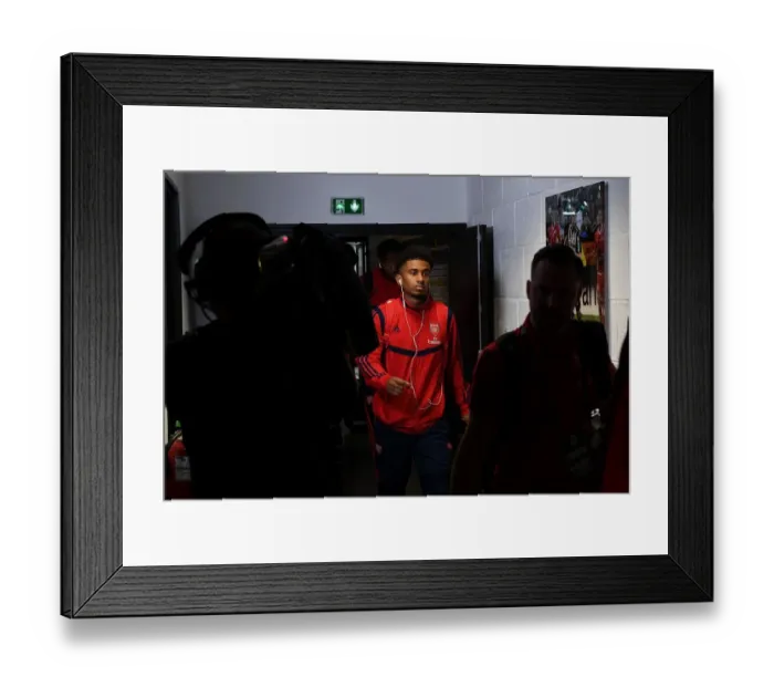 Framed Print : Arsenal's Reiss Nelson Prepares for Angers Friendly