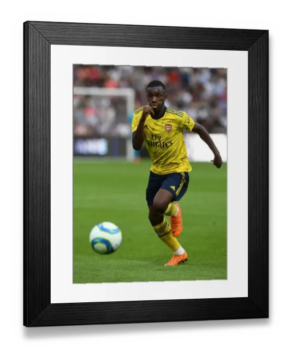 Framed Print : Arsenal's Eddie Nketiah in Action: Angers Pre-Season Clash, 2019