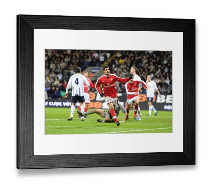 Framed Print : Fran Merida's Brace: Arsenal Cruises Past Bolton 2-0 in Premier League