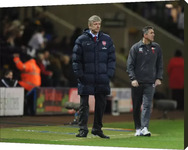 Managers : Arsene Wenger (Arsenal) and Owen Coyle (Bolton) during the match