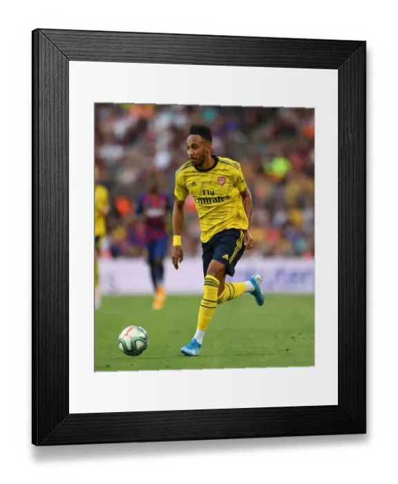Framed Print : Aubameyang's Return: Arsenal vs. FC Barcelona (2019)