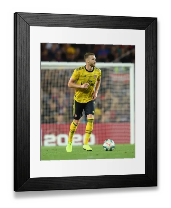Framed Print : FC Barcelona vs. Arsenal: Calum Chambers at the Nou Camp (2019-20 Pre-Season Friendly)