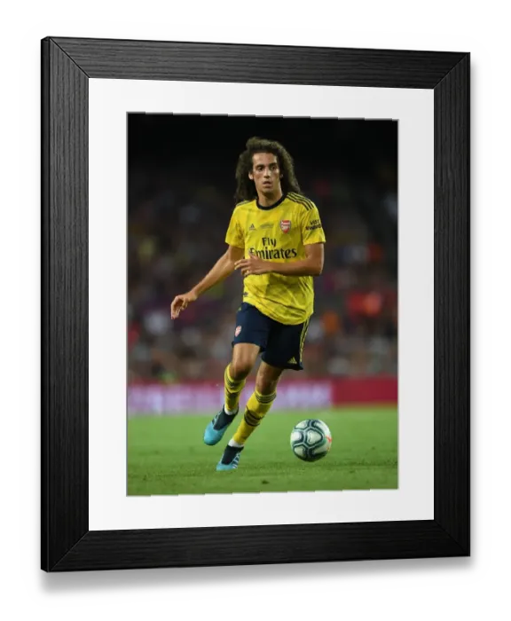 Framed Print : FC Barcelona vs. Arsenal: Matteo Guendouzi in Action at the 2019 Pre-Season Friendly