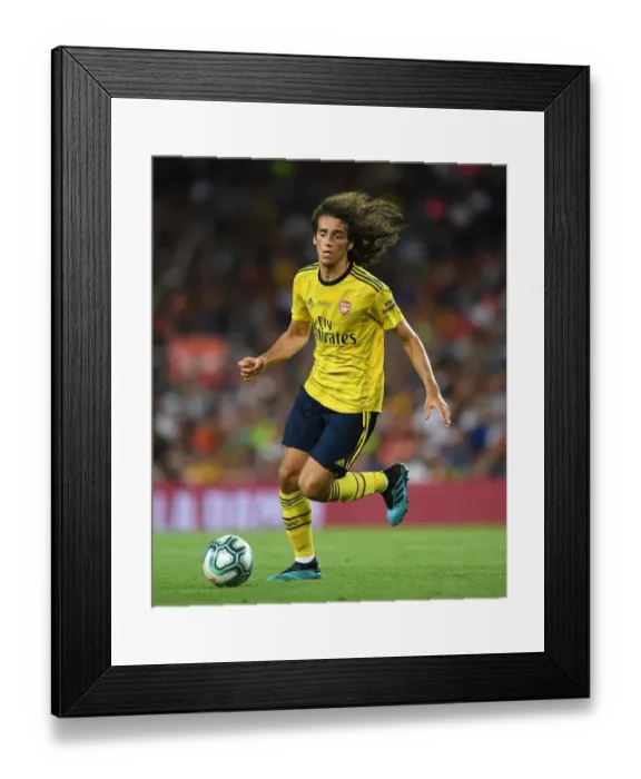 Framed Print : Guendouzi at Nou Camp: Arsenal vs. Barcelona (2019) - Pre-Season Friendly