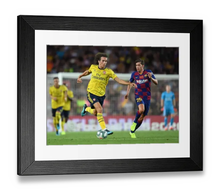 Framed Print : Guendouzi vs. Sergi Roberto: FC Barcelona vs. Arsenal Pre-Season Clash at Nou Camp (2019) Framed Print : Guendouzi vs. Sergi Roberto: FC Barcelona vs. Arsenal Pre-Season Clash at Nou Camp (2019)