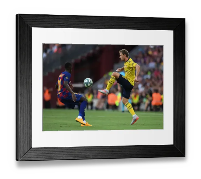 Framed Print : Nacho Monreal in Action: Arsenal vs. FC Barcelona (2019-20 Pre-Season Friendly)