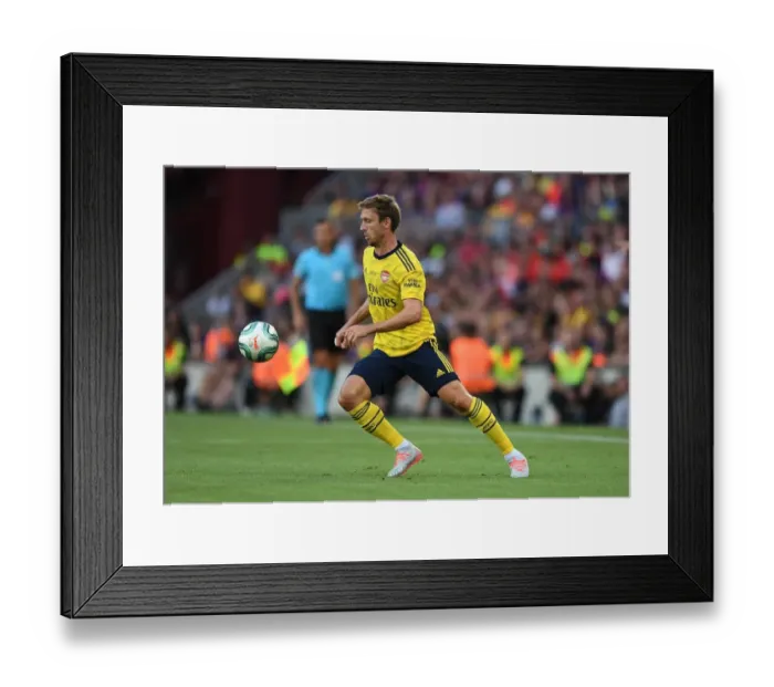 Framed Print : Nacho Monreal in Action: FC Barcelona vs. Arsenal (2019) - Pre-Season Friendly at Nou Camp