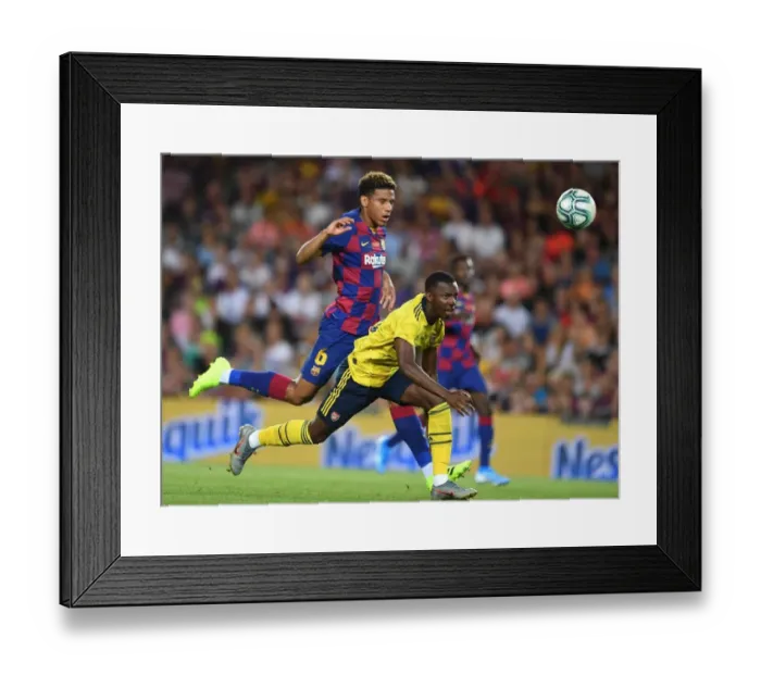 Framed Print : Clash at the Camp: FC Barcelona vs. Arsenal - Pre-Season Battle