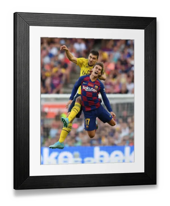 Framed Print : Sokratis vs. Griezmann: FC Barcelona vs. Arsenal Pre-Season Clash Framed Print : Sokratis vs. Griezmann: FC Barcelona vs. Arsenal Pre-Season Clash