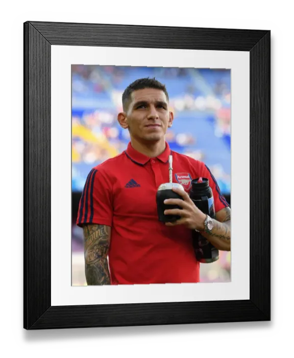 Framed Print : Arsenal's Lucas Torreira Before FC Barcelona Pre-Season Friendly, 2019