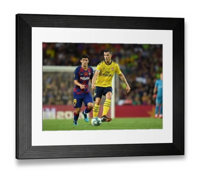 Framed Print : Xhaka's Performance: Arsenal vs. FC Barcelona, 2019 - The Pre-Season Showdown in Barcelona Framed Print : Xhaka's Performance: Arsenal vs. FC Barcelona, 2019 - The Pre-Season Showdown in Barcelona