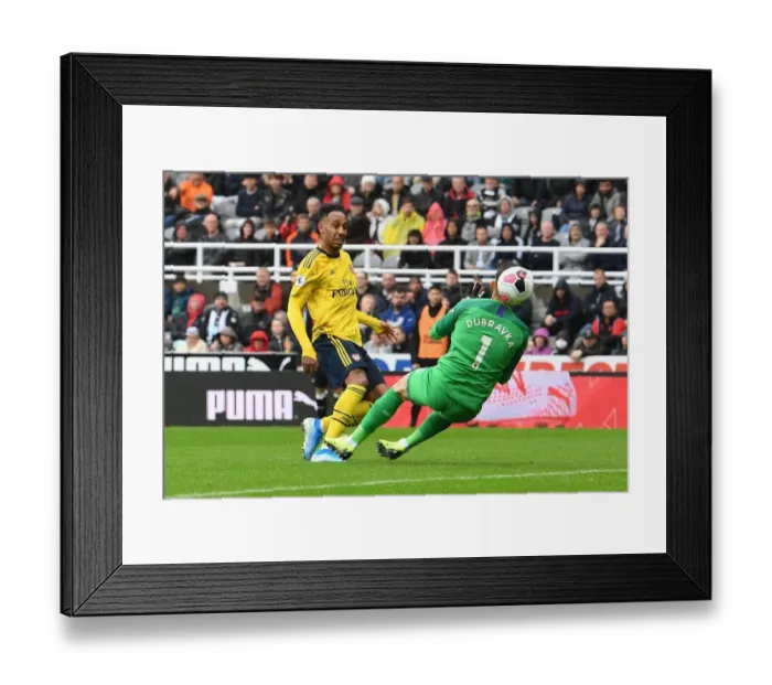 Framed Print : Aubameyang's Stunner: Arsenal Survives Newcastle Thriller in Premier League Opener Framed Print : Aubameyang's Stunner: Arsenal Survives Newcastle Thriller in Premier League Opener