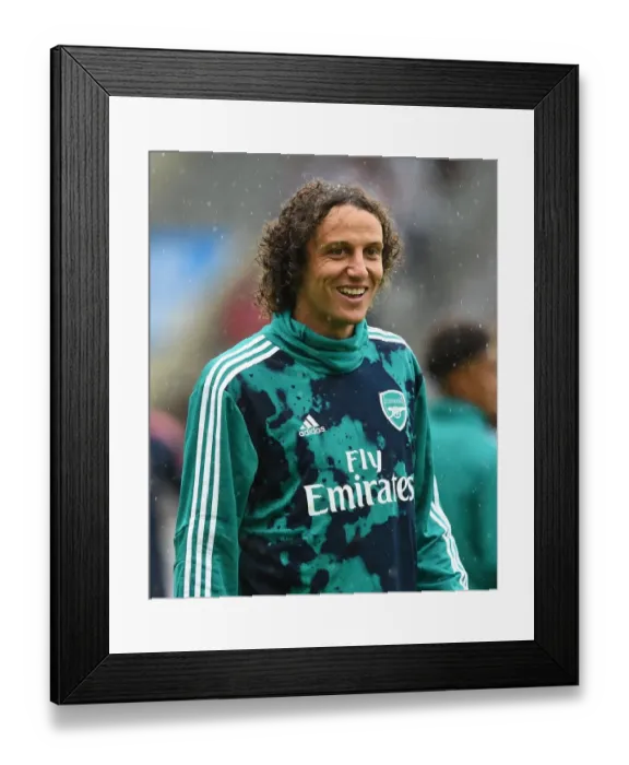 Framed Print : Arsenal's David Luiz Prepares for Newcastle United Clash in Premier League