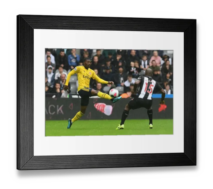 Framed Print : Ainsley Maitland-Niles in Action: Arsenal vs. Newcastle United, Premier League 2019-20