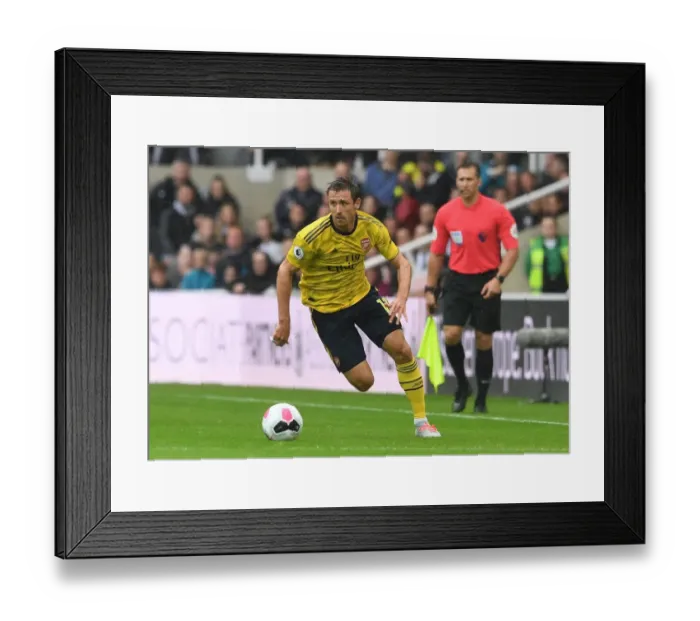 Framed Print : Nacho Monreal in Action: Arsenal vs. Newcastle United, Premier League 2019-20