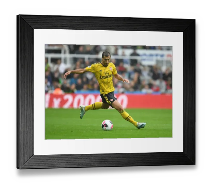 Framed Print : Mkhitaryan in Action: Arsenal vs. Newcastle United, Premier League 2019-20