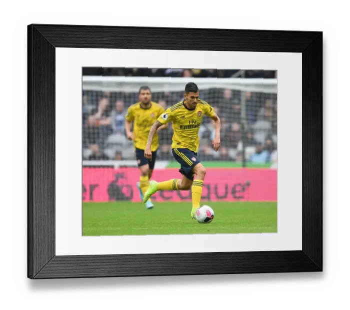 Framed Print : Dani Ceballos in Action: Arsenal vs. Newcastle United, Premier League 2019-20