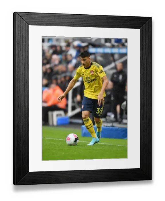 Framed Print : Gabriel Martinelli in Action: Newcastle United vs. Arsenal FC, Premier League 2019-20