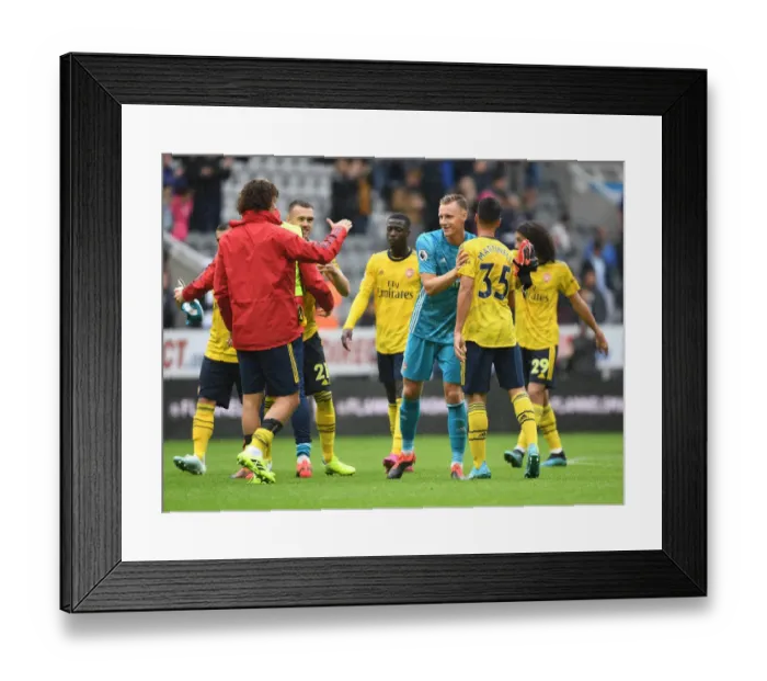 Framed Print : Arsenal Celebrate New Victory Over Newcastle United in Premier League
