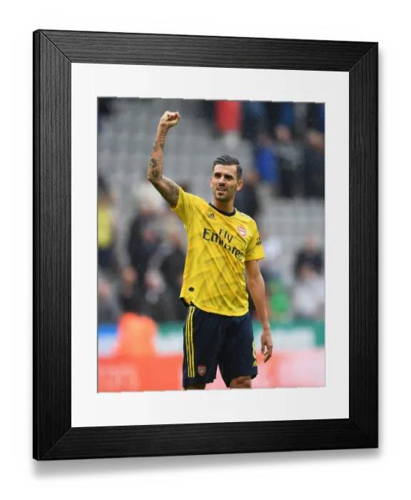 Framed Print : Dani Ceballos Salutes Arsenal Fans: Newcastle United vs Arsenal FC, Premier League 2019-20
