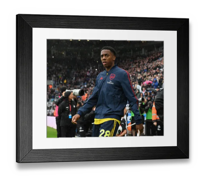 Framed Print : Arsenal's Joe Willock Gears Up: Newcastle United vs Arsenal FC, Premier League 2019-20