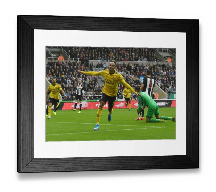 Framed Print : Aubameyang's St. James Park Stunner: Arsenal's Winning Goal vs Newcastle United (2019-20) Framed Print : Aubameyang's St. James Park Stunner: Arsenal's Winning Goal vs Newcastle United (2019-20)