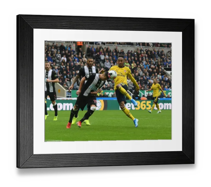 Framed Print : Aubameyang vs Manquillo: Intense Clash in Newcastle United vs Arsenal FC Premier League Match Framed Print : Aubameyang vs Manquillo: Intense Clash in Newcastle United vs Arsenal FC Premier League Match
