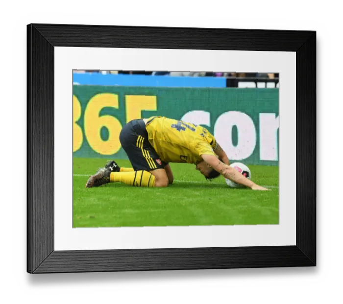 Framed Print : Granit Xhaka: Arsenal's Midfield Maestro Leads to Premier League Triumph vs. Newcastle United