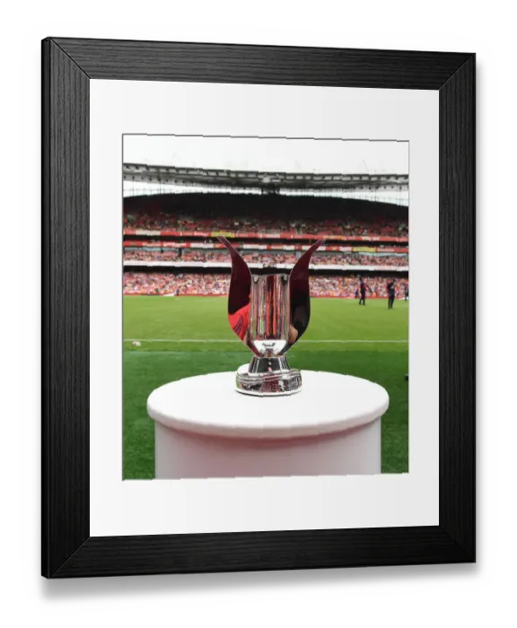 Framed Print : Arsenal vs. Olympique Lyonnais: Pre-Match Atmosphere at Emirates Cup 2019, London
