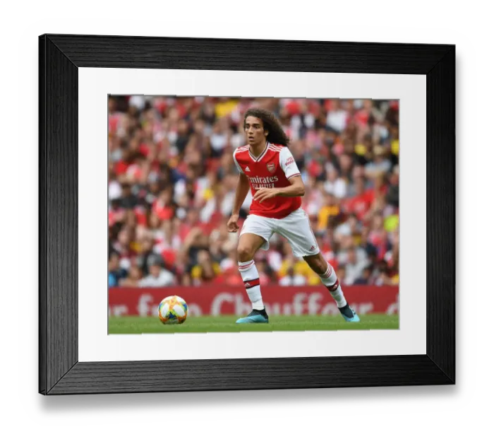 Framed Print : Arsenal's Matteo Guendouzi in Action at 2019 Emirates Cup Against Olympique Lyonnais