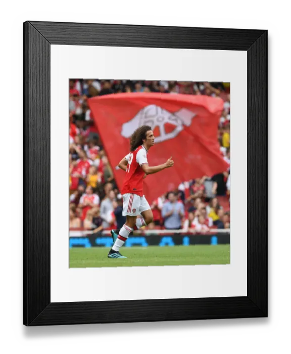 Framed Print : Arsenal's Matteo Guendouzi in Action against Olympique Lyonnais during the Emirates Cup 2019-20