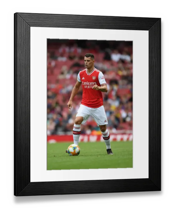Framed Print : Granit Xhaka's Brilliant Performance: Arsenal Takes on Olympique Lyonnais in Emirates Cup Framed Print : Granit Xhaka's Brilliant Performance: Arsenal Takes on Olympique Lyonnais in Emirates Cup