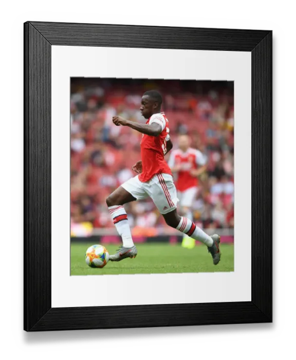 Framed Print : Arsenal's Eddie Nketiah in Action against Olympique Lyonnais at Emirates Cup 2019 Framed Print : Arsenal's Eddie Nketiah in Action against Olympique Lyonnais at Emirates Cup 2019