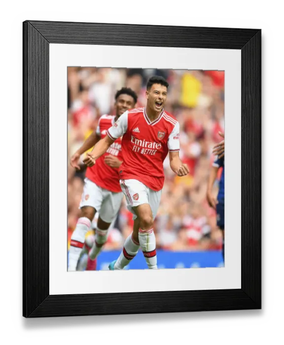 Framed Print : Arsenal's Controversial Offside: Martinelli's Disallowed Goal (2019)