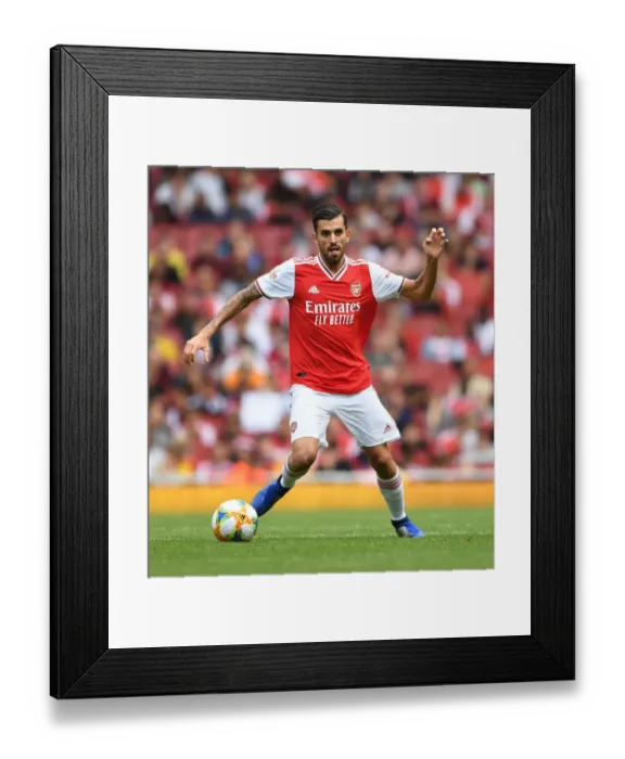 Framed Print : Arsenal's Dani Ceballos in Action against Olympique Lyonnais at Emirates Cup 2019
