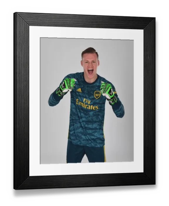 Framed Print : Bernd Leno of Arsenal. Arsenal Training Ground