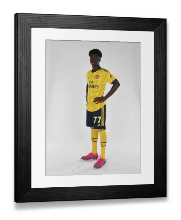 Framed Print : Arsenal FC: 2019-2020 Season Kick-Off - Bukayo Saka at Training Framed Print : Arsenal FC: 2019-2020 Season Kick-Off - Bukayo Saka at Training