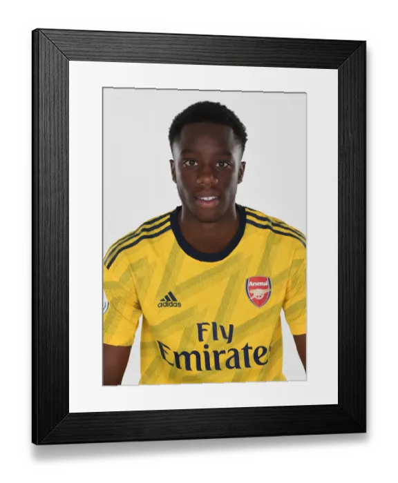 Framed Print : Arsenal's Newcomer Olayinka Poses at London Colney Ahead of 2019-2020 Season Debut