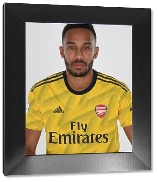 Arsenal's Aubameyang Poses at 2019-20 Arsenal Photocall