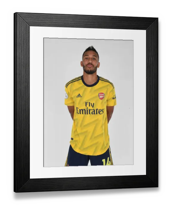 Framed Print : Arsenal Football Club: Aubameyang at 2019-2020 Team Photocall